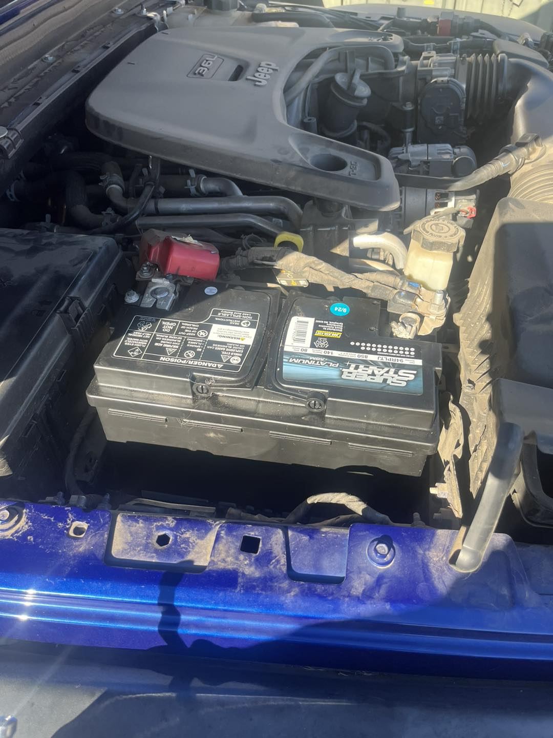 New car battery installed on-site by Precision Roadside Service